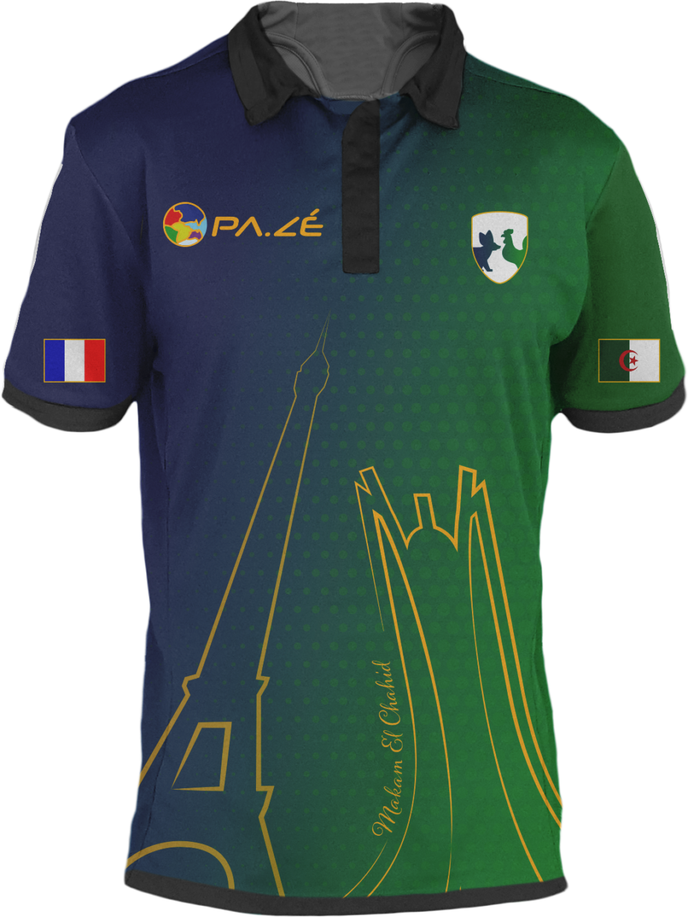 Maillot de football unisexe France-Algérie