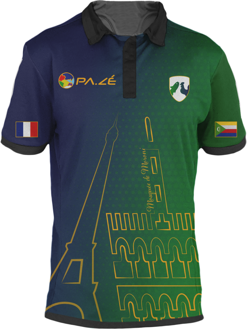 Maillot de football unisexe France-Comores