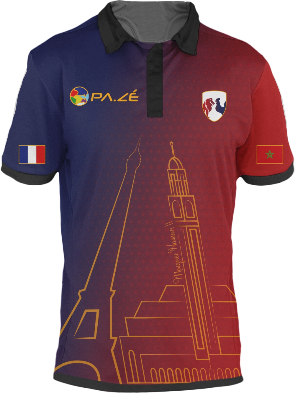 Maillot de football unisexe France-Maroc